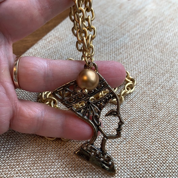 Ancient Egypt Upcycle Necklace One of a kind Design by Twinsdesign Handmade - Picture 14 of 15